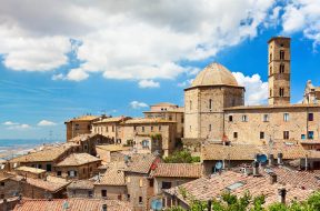 Roof of a small town in Tuscany “Volterra”