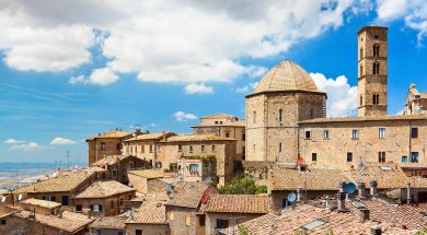 Roof of a small town in Tuscany “Volterra”